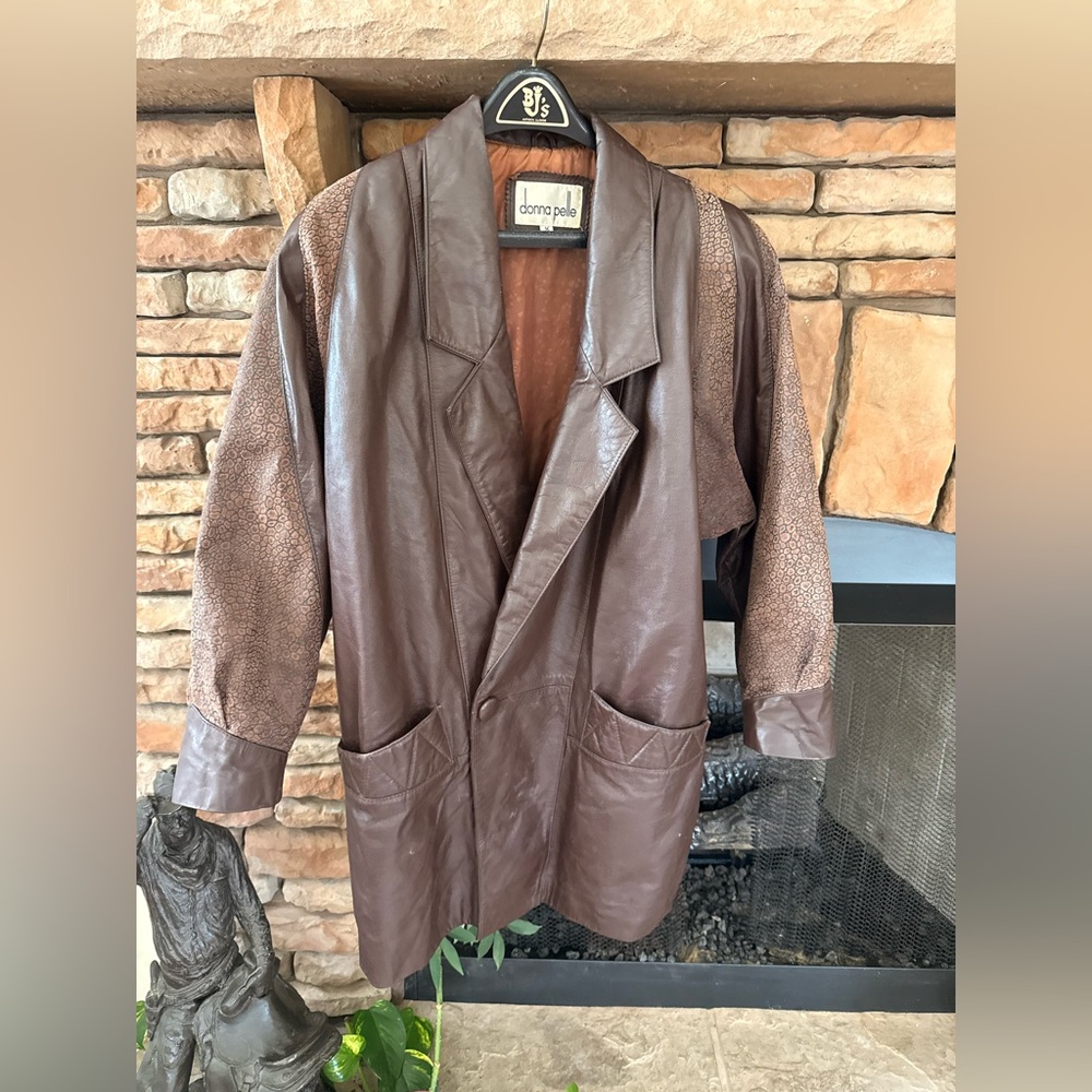 Vintage Donna Pelle Leather Jacket Oversized 90s Women’s
